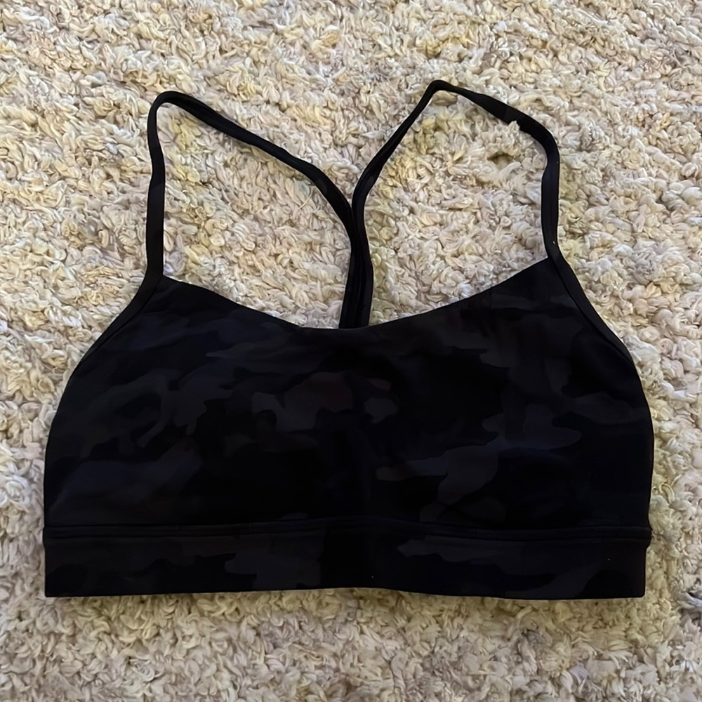 black camo size 4 lululemon sports bra